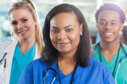 A diverse group of medical professionals