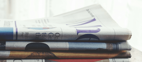 A stack of newspapers